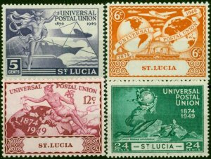 St Lucia 1949 UPU Set of 4 SG160-163 Fine MM