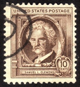 1940, US 10c, Samuel L. Clemens, Used, Sc 863