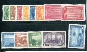 Canada #231-35, 241-45, C6 Mint VF NH