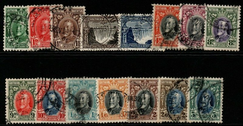 SOUTHERN RHODESIA SG15/27 1931 DEFINITIVE SET FINE USED