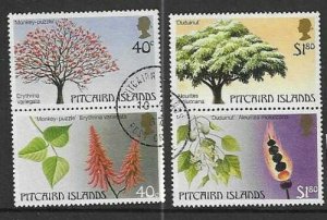 PITCAIRN ISLANDS SG304/7 1987 TREES FINE USED 