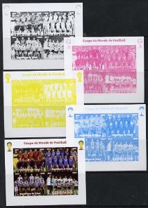 Chad 2014 Football World Cup #2 sheetlet containing 4 val...