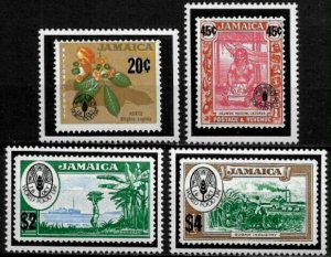 Jamaica #508-11 MNH Set - World Food Day - Stamps on Stamps