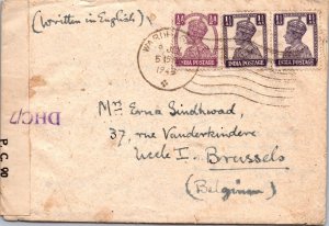 India 1945 - Censor Cover To Brussels - F70679