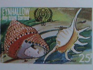 EYNHALLOW-SCOTLAND 1972 -WORLD LOVELY SEA SHELLS  IMPERF-MNH SHEET VERY FINE