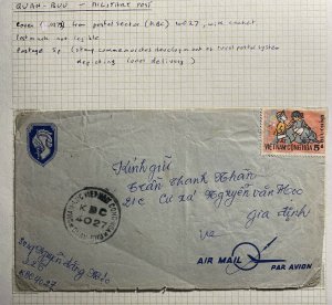 1972 Quan Buu South VietNam Army PO 4027 Airmail Cover Locally Used