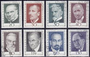 Liechtenstein - 1968-72 - Scott #447-51, 509-11 - used