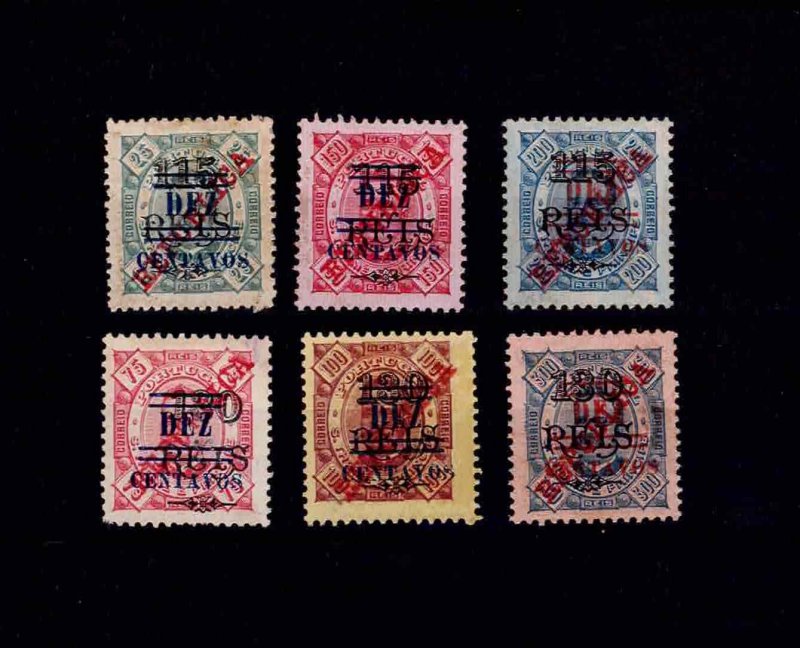 Saint Thomas Prince 1923 full set surcharged overprinted MH Sc#268-73 Mf#260-5 X