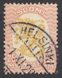 Finland Sc# 110 Used (b) 1921 25m Coat of Arms