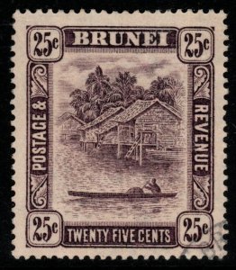 BRUNEI SG75 1931 25c SLATE-PURPLE FINE USED