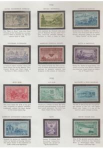 U.S. Scott #988-1009 - 1950-1951 Commemorative Stamps - Mint Set