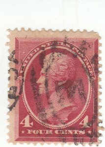 Scott # 215 - 4c Carmine - Jackson -  Used - SCV - $27.50