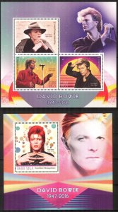 Madagascar 2016 Music Rock Singer David Bowie Sheet + S/S MNH