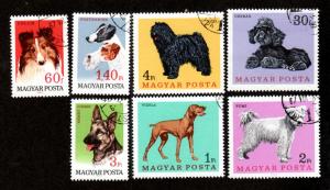 Hungary # 1835-1841 Dogs CTO LH!