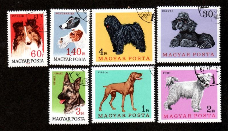 Hungary # 1835-1841 Dogs CTO LH!