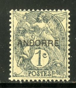 FRENCH ANDORRA 1 MH BIN $1.00 ANGELS