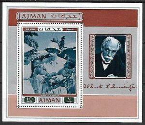 1971 Ajman 807/B271 Nobel Laureates / Albert Schweitzer 6,50 €