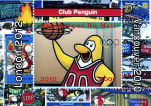 Mali 2010 Disney Club penguin-Olympics s/s Perforated mnh.vf