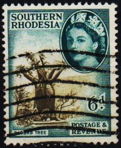 Southern Rhodesia. 1953 6d S.G.84 Fine Used