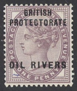 Niger Coast Protectorate Sc# 2 MH 1892 1p overprints Queen Victoria