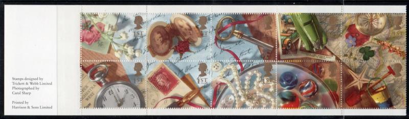 Great Britain  Sc 1435a 1992 Greetings stamp booklet pane mint NH