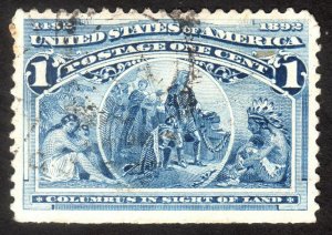 1893, US 1c, Columbian issue, Used, Sc 230