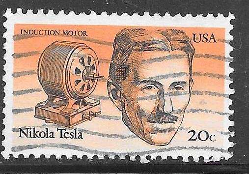 USA 2057: 20c Nikola Tesla and Induction Motor, used, VF