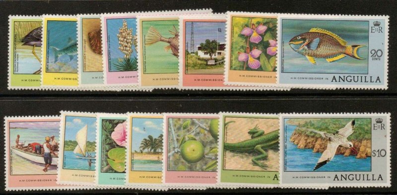 ANGUILLA SG274/89 1977 DEFINITIVES MNH