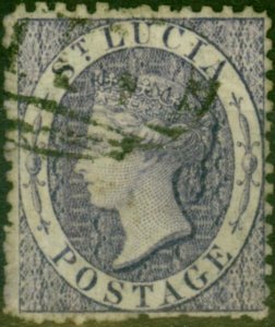 St Lucia 1864 (6d) Mauve SG13a Fine Used (3)