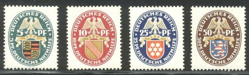 GERMANY #B15-18 Mint NH - 1926 Arms Set 