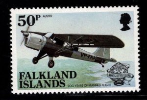 Falkland  Islands Scott 386 MNH** 1983 Auster 50p Aircraft stamp 1983