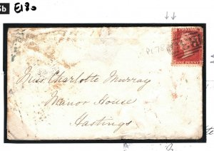 GB Cover *LONDON & EXETER RPO*Fine Strike TPO Oxon Shrivenham Hastings 1867 E180