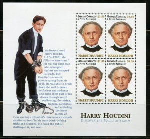 GRENADA GRENADINES HARRY HOUDINI SHEET MINT NEVER HINGED