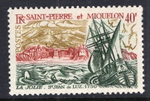 St Pierre and Miquelon 395 Sailing Ship MNH VF