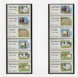 SPECIALISED COLLECTION OF POST & GO LABELS ON THREE PAGES