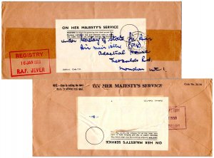 Great Britain Soldier's Free Mail 1958 Field Post Office 978, R.A.F. Jever, G...