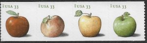 4731-4734 MNH Apples strip of 4 Postcard rate