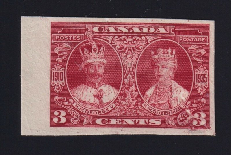 Canada Sc #213P (1935) 3c carmine King George V & Queen Mary Plate Proof 