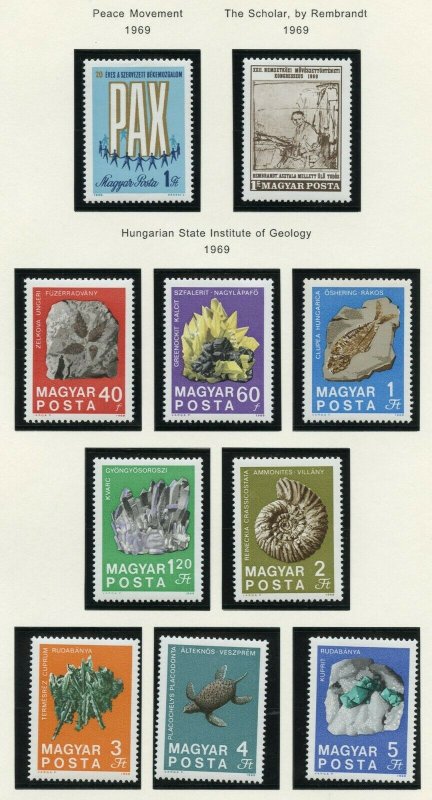 HUNGARY SELECTION OF 1969  ISSUES MINT NEVER HINGED AS SHOWN 