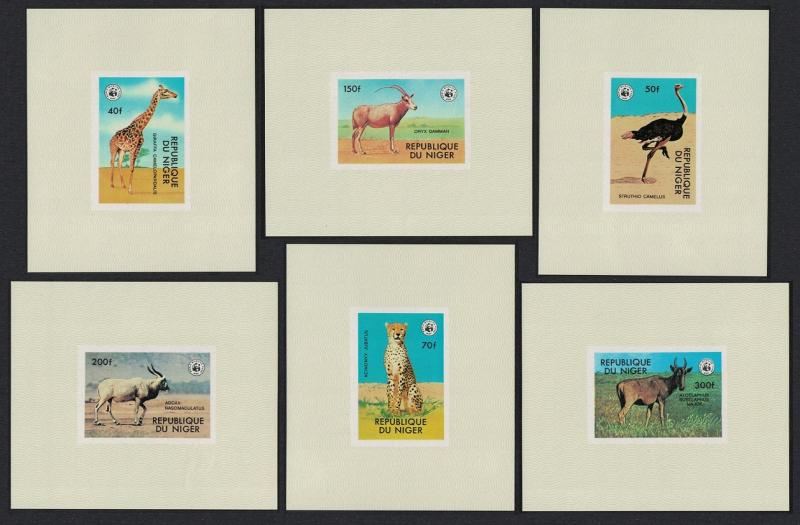 Niger Birds Cheetah Giraffe Emu Antelopes WWF Forerunners 6 De-Luxes D1