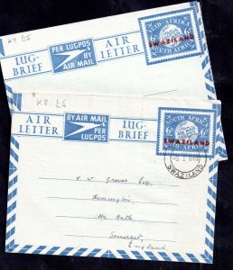 Swaziland 6d overprinted Air Letter used & unused WS14995