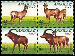 Angola 781-784, MNH, World Wildlife Fund (WWF) Giant Sable Antelope