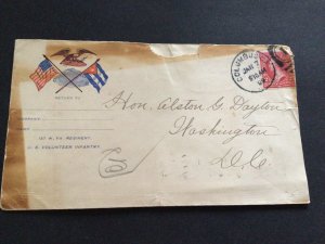 United States 1899 Volunteer Infantry to Washington stamp cover  62820