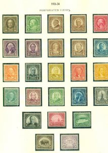 US #632-42, 692-7, Complete sets plus a few others not counted, LH, Scott $102.