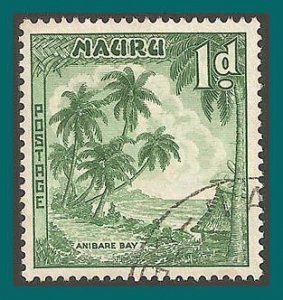 Nauru 1954 Anibare Bay, 1d used #40,SG49