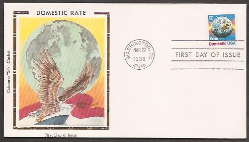 #2277 U/A COLORANO SILK FDC  E-rate Earth