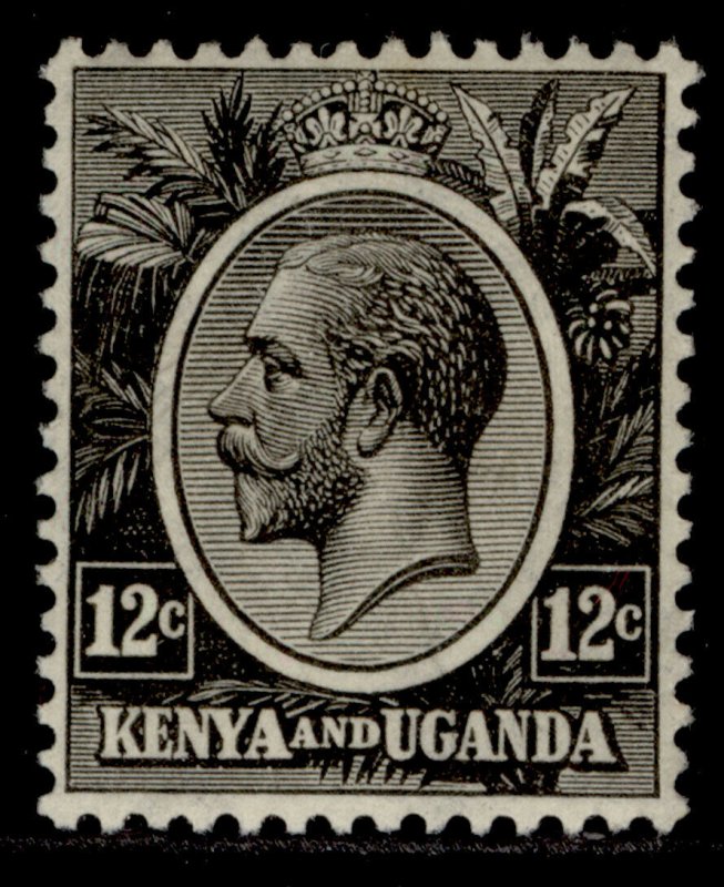 KENYA and UGANDA GV SG81, 12c jet-black, VLH MINT. Cat £15.