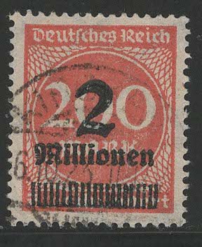 Germany Reich Scott # 269, used, variation color + flat press print, exp h/s