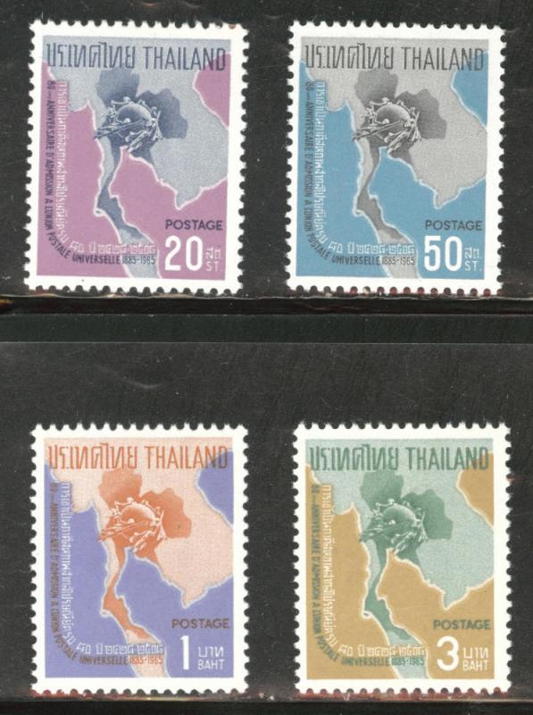 Thailand Scott 436-439 MH* stamp 1965 map set