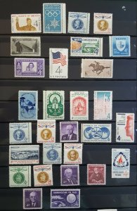 US 1960 Complete Commemorative Year Set OG MNH